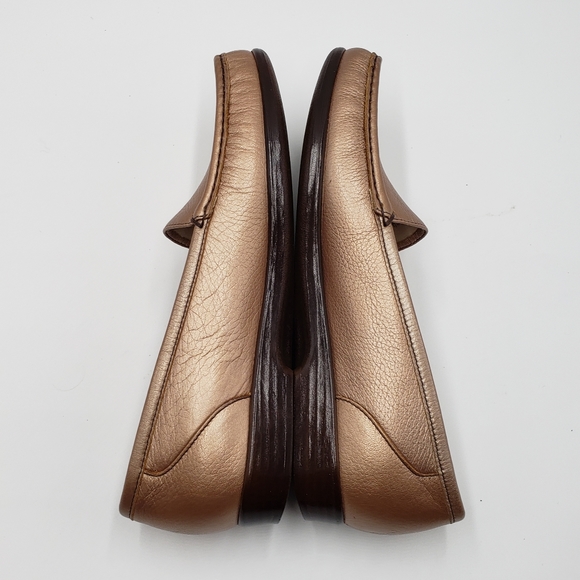 9S Slim SAS Simplify Copper Slip On Loafer Womens Tripad Shoes Leather - Picture 4 of 9